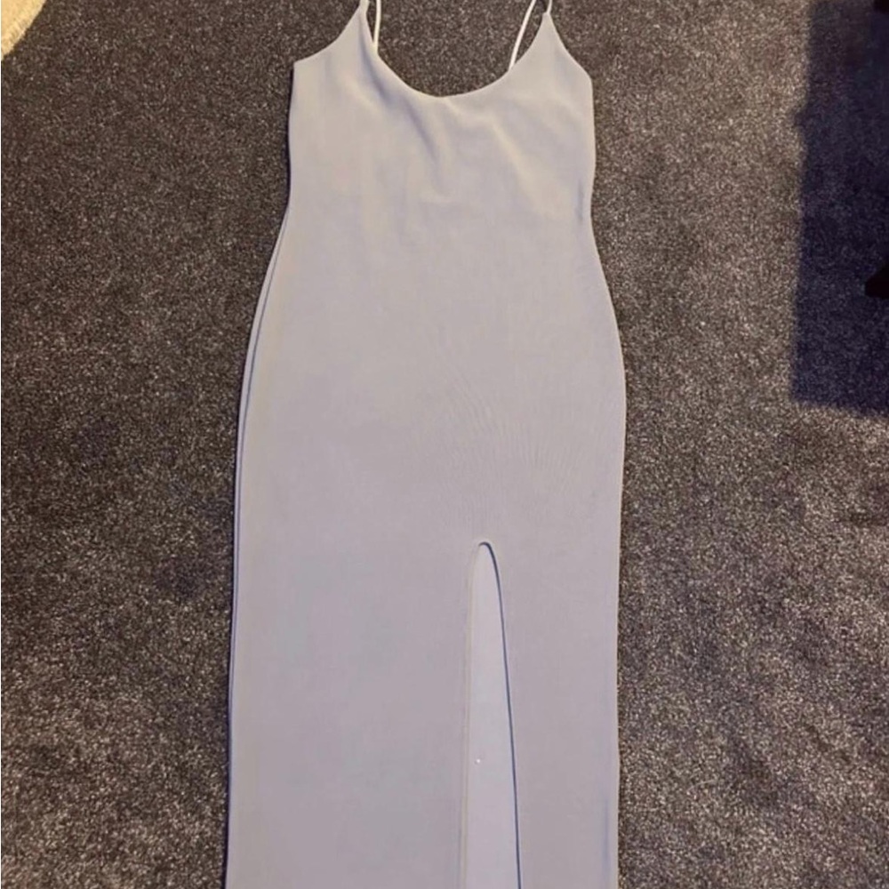 Missguided+ Strapless Gray Dress